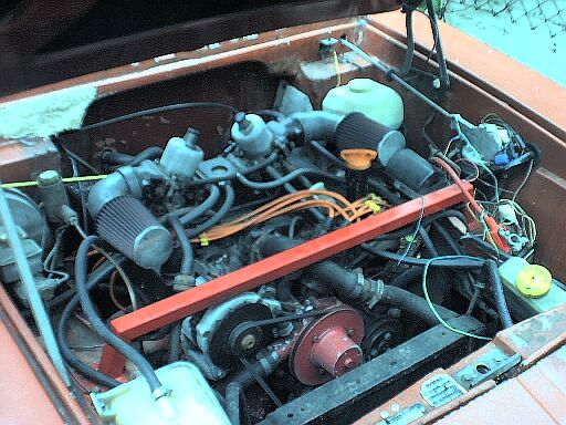 Rover 3.5 + 5 speed, new spax adjustables, new trunnions, clutch, 216 cam K&N's - unquote