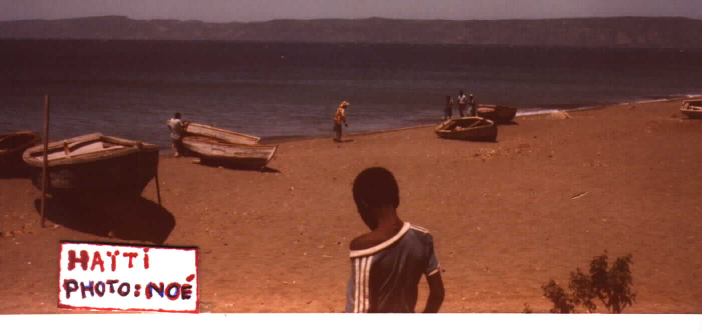 (Rare glimpse of Haitian fishing village crafted boat in Port-de-Paix, Haiti 1985)Picture taken by Noe Dorestant... Give credit where 
credit is due.