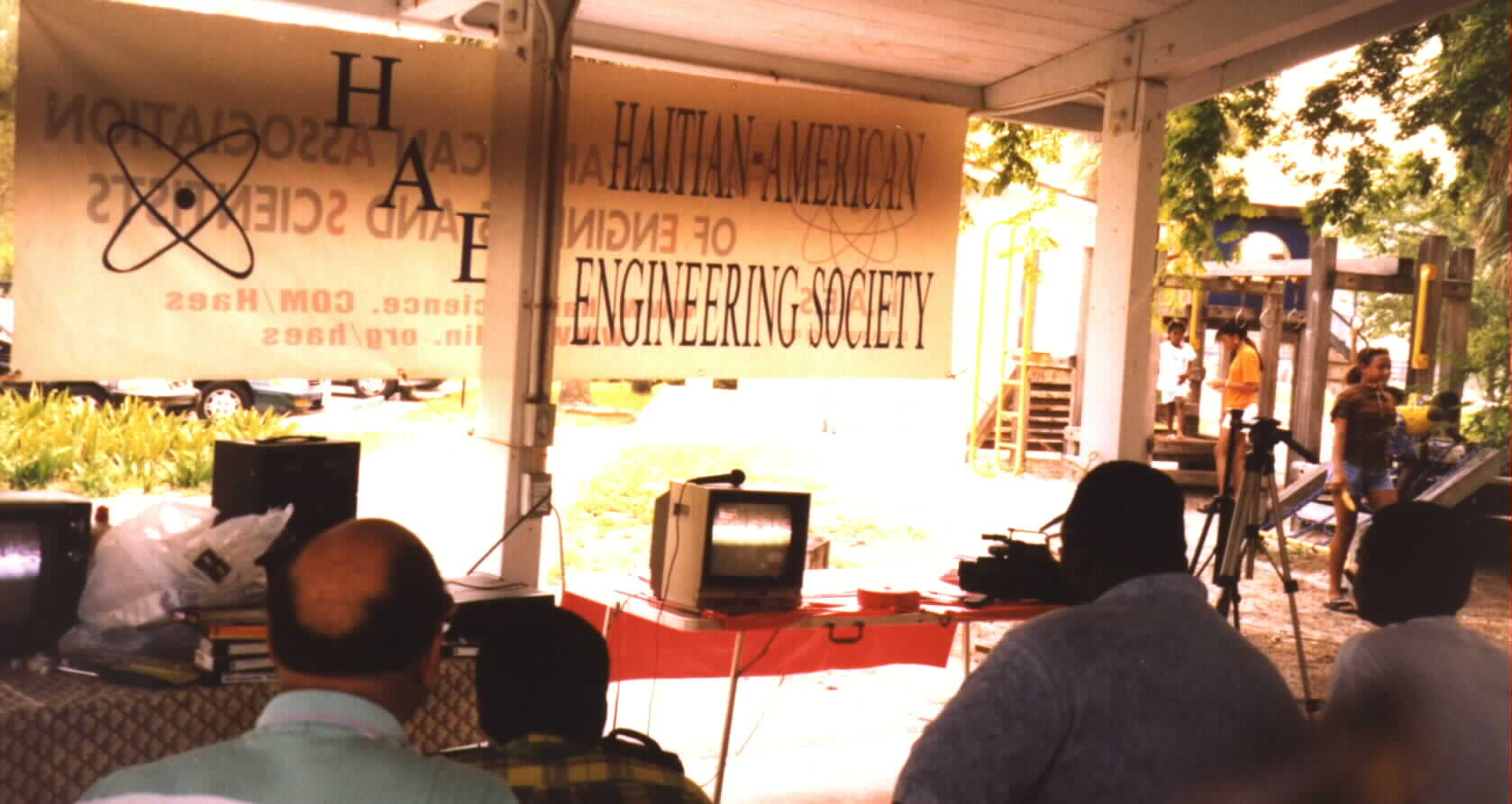 Picnic attendees Watching France World Cup 98.(Picture by Noe Dorestant. Give credit where credit is due.)