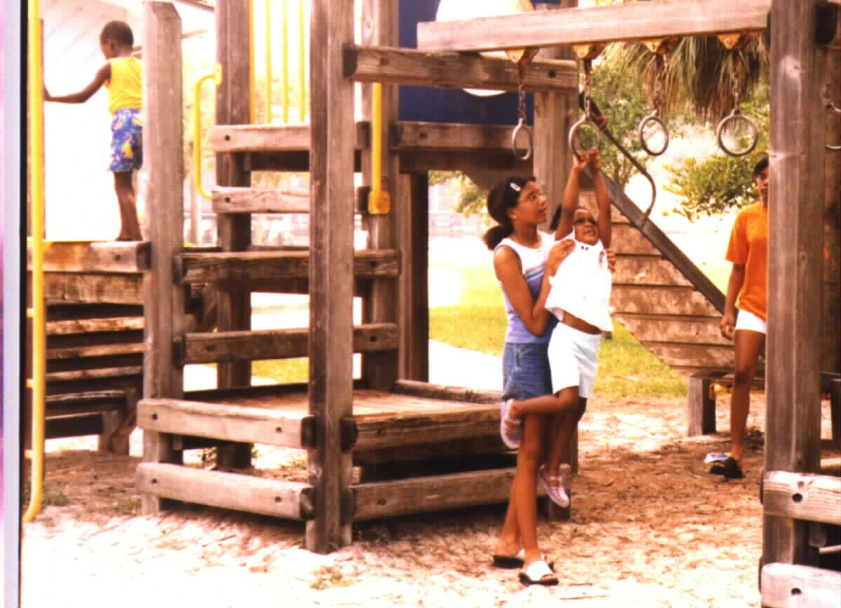 Kids enjoying the playground near the Cove pavillon in Holywood beach.(Picture by Noe Dorestant. Give credit where credit is due)