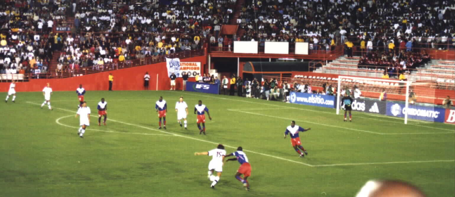 (USA Team attacking the Haitian national team )Picture courtesy of Noe Dorestant... Give credit where credit is due.