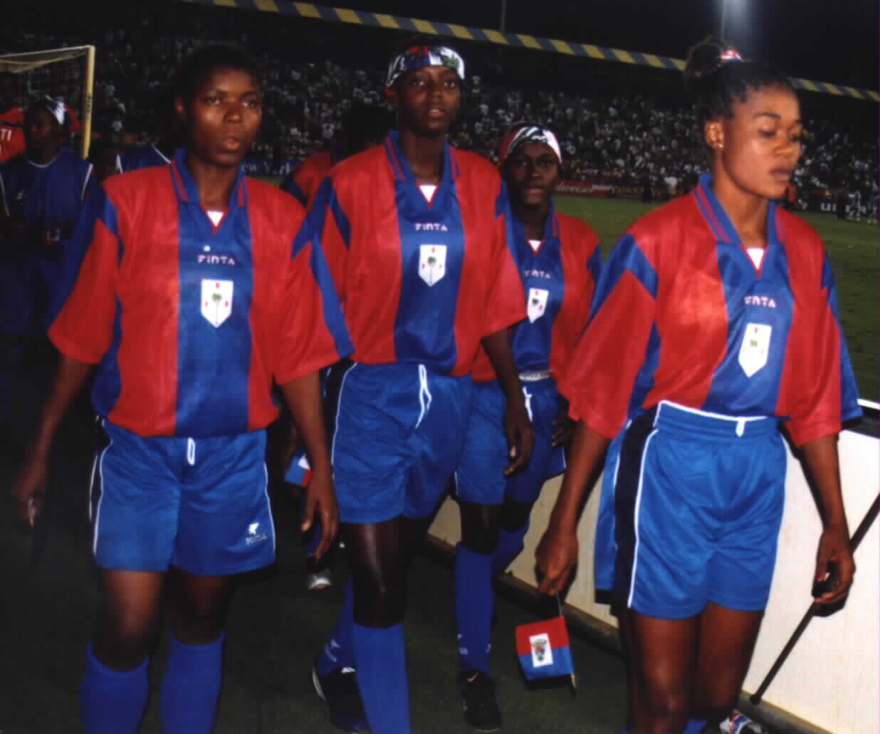 (Haitian national team making its entry on the field.)Picture courtesy of Noe Dorestant... Give credit
credit is due.