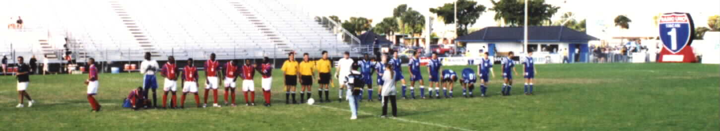 (Defending Champion Haiti in red and Team Adidas in blue)Picture courtesy of Noe Dorestant... Give credit where credit is due.