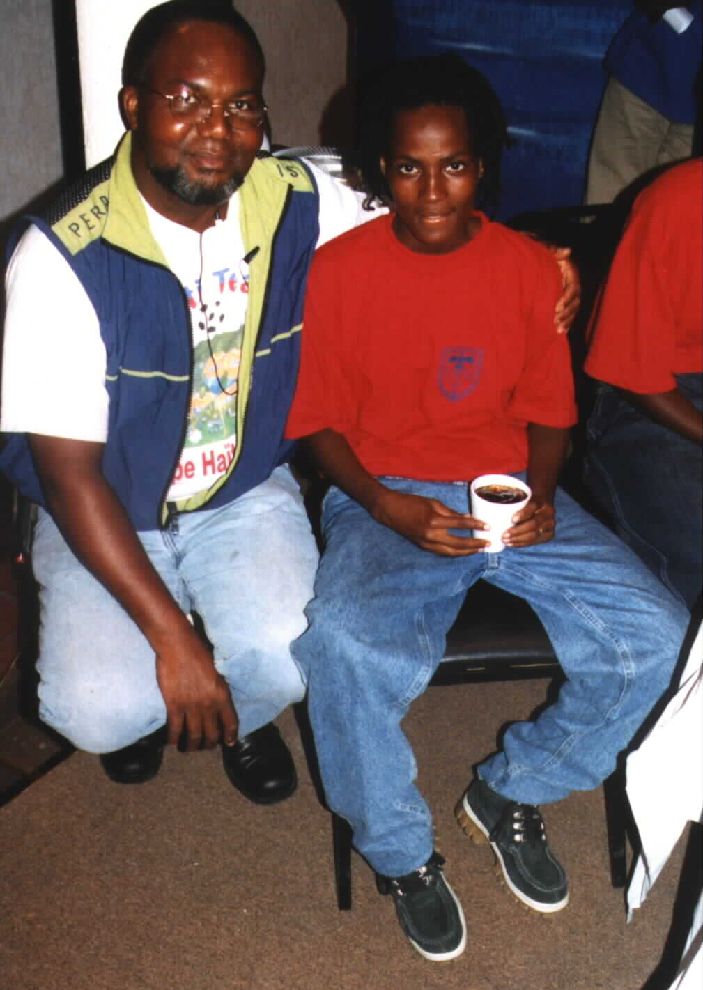(Haitian women national soccer player and local fan/supporter Charlemagne Mathieu.)Picture courtesy of Noe Dorestant... Give credit where
credit is due.
