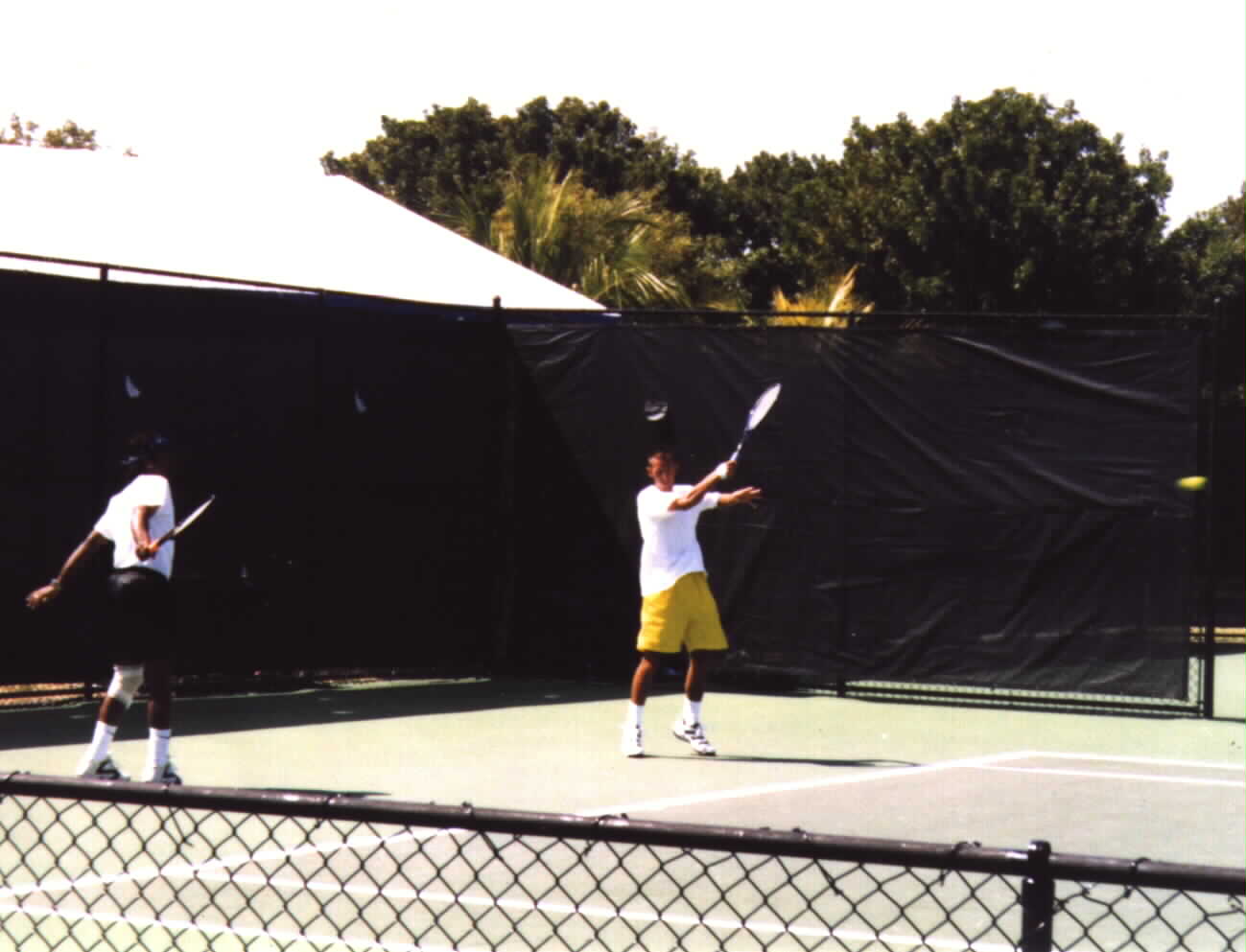 Haitian tennis player, Agenor in training
 at the Lipton
99