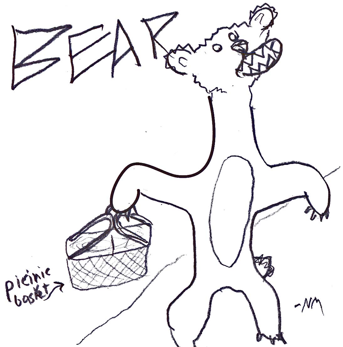 bear with picinic basket