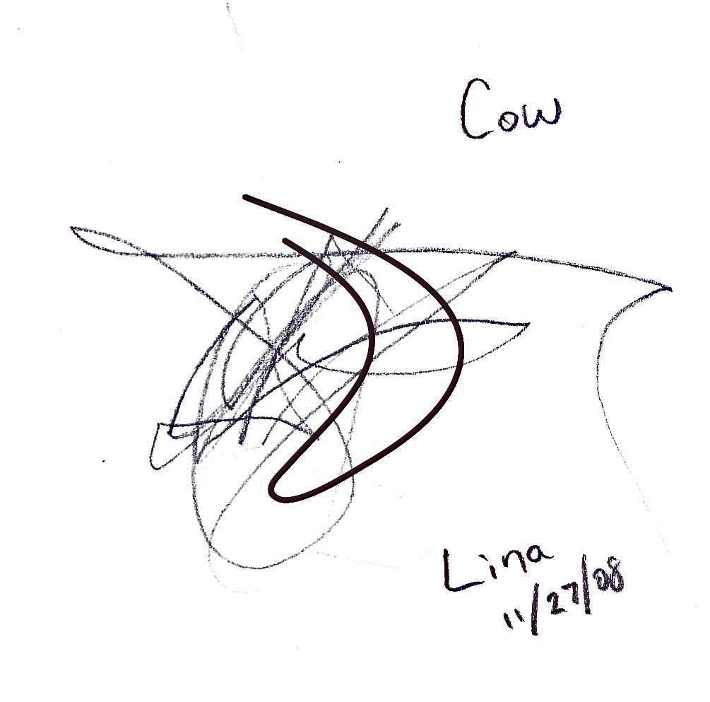 abstract cow