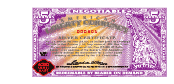 $5 Certificate Face