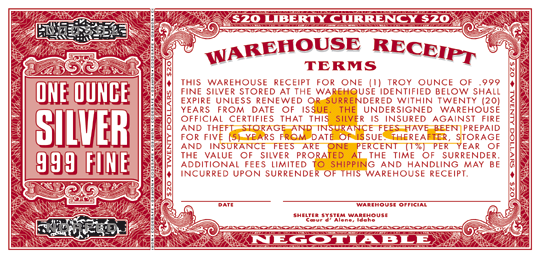 $20 Certificate Back