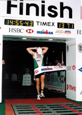 Crossing the finish line!  