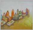 Title, Harer Impression,  Size, 80 x 80  C.m,  Media- Oil on canvas,  Year 2004