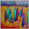 Title, Fruit seller,  Size, 50 x 45  C.m,  Media- Oil on canvas,  Year 2004