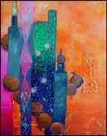 Title, Harer Impression,  Size, 50 x 45  C.m,  Media- Oil on canvas,  Year 2004