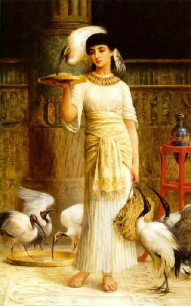 Alethe, cuidadora de los Ibis Sagrados. De Edwin Long 1888