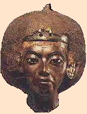 Busto de nadera de �bano encontrada en Gurob. Museo de Berl�n