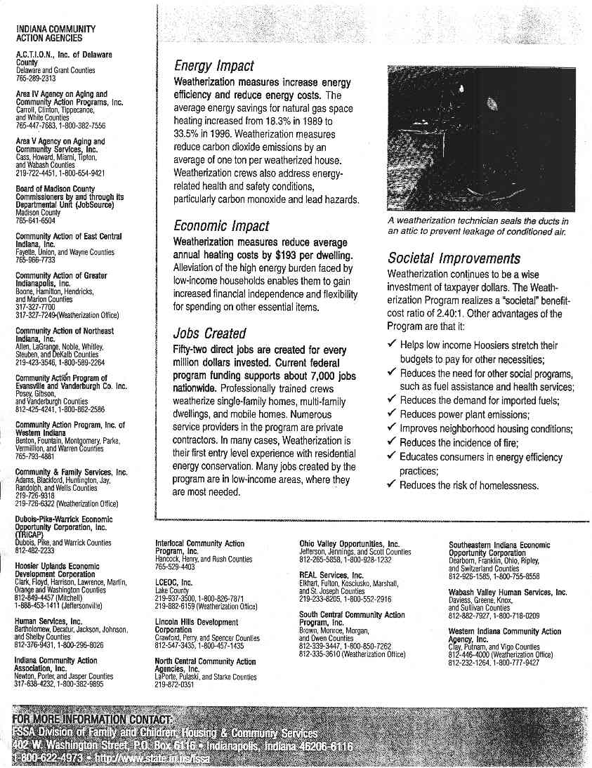 This is a photo copy of weatherization program paper
