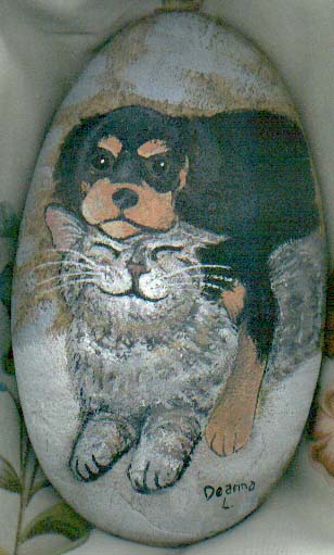 a cat and a dog