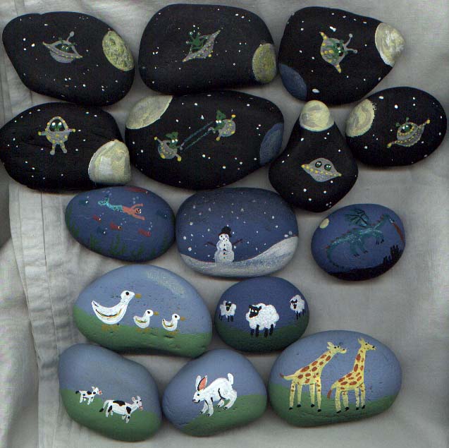 pebble paintings