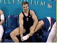 Taking off his sock . . . (Sydney)