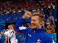 A small picture - but it captures his feelings after winning in Sydney . ..