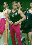 Pulling up his pants . . .