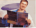 Reading a magazine . . .