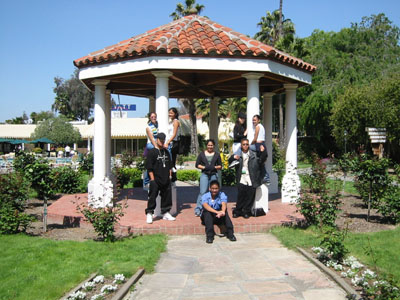 Ready to leave convention, on the last day at our hotel, the San Jose Hyatt.