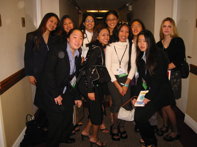 Here are the lovely ladies dressed up for Saturday morning's seminars...