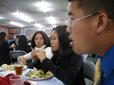 Eating a delightful lunch with my dorks_