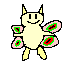 Blippa is a cross between a mouse, a butterfly and a bat. He likes to fly, and can see even in the dark.
