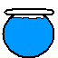 Its a bowl. Put your fish in it, or they won't get air! Moeboid is the only water mini-pet that can survive outside a bowl.