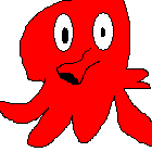 Octrike is a close relative to the Pussyfish. The live in colonies underwater, together with Kraby Krabs. He can shoot ink out of his trunk.