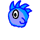 It is just a bubble. Although he still has his spikes, an eye and a fin. His attacks are strong, but his hit points are low. Bubbles are breakable.
