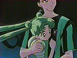 Seiya holds Usagi close