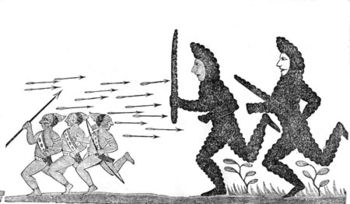 Drawing of Ancient Giants from Sketches of Ancient History of the Six Nations