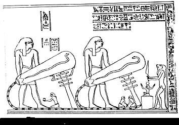 Ancient Relief Depicting Dendera lights and Electricity in Ancient Egypt