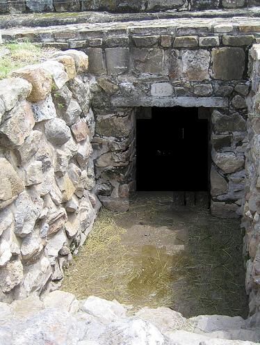 Entrance to one of the larger Monte Alban Tunnels