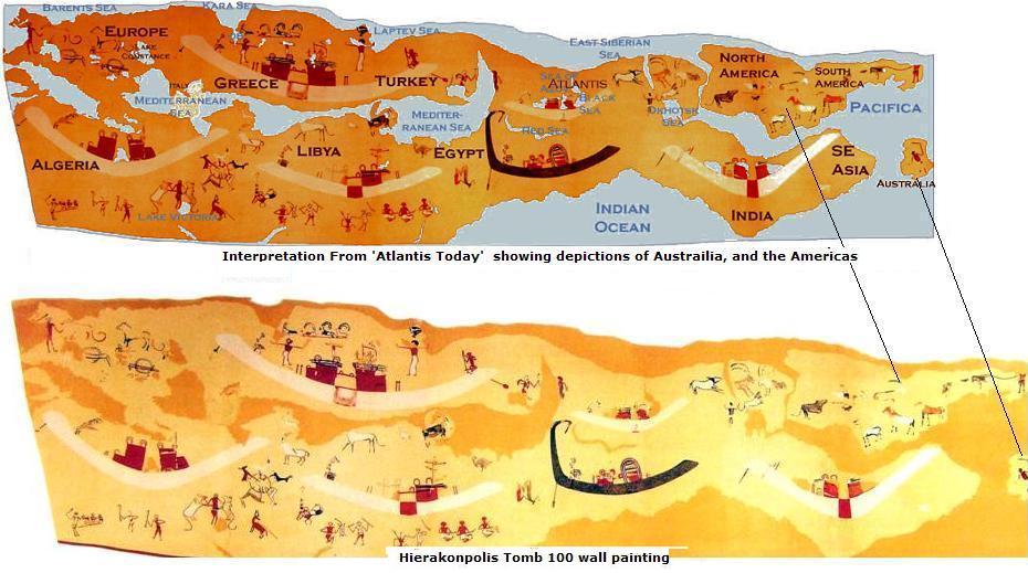 Hierakonpolis Tomb 100 Wall Painting - World Map