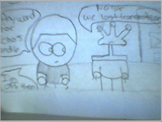 David talks to an alien.