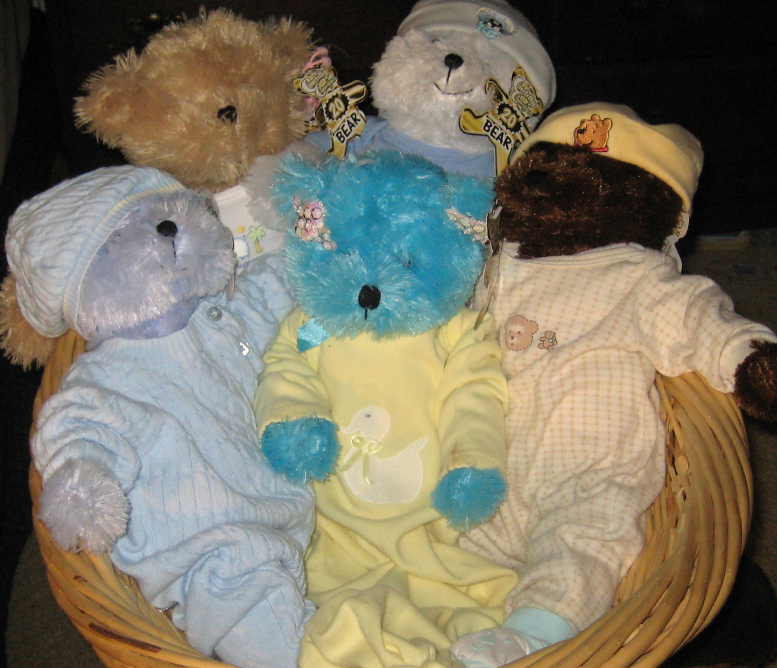 $75.00 set of 5 w/basket washable, changeable (toy) shipping included