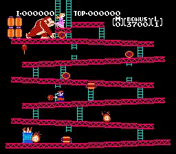 Mario is smashing DK's barrels!