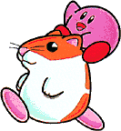 Kirby riding on Rick!