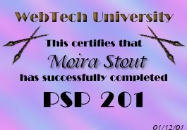 diploma for psp201 class