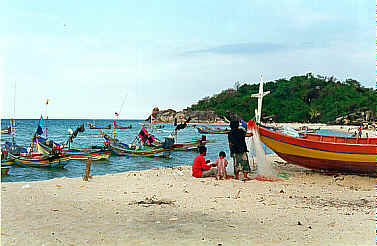 Small-scale fishing boats in Songkhla