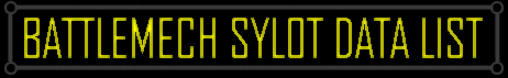 BattleMech Sylot Data List Logo