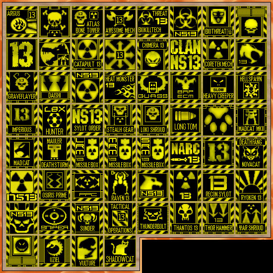 [NS13]Standard Clan Decal Display 