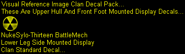 [NS13]Visual Reference Standard Clan Decal Display