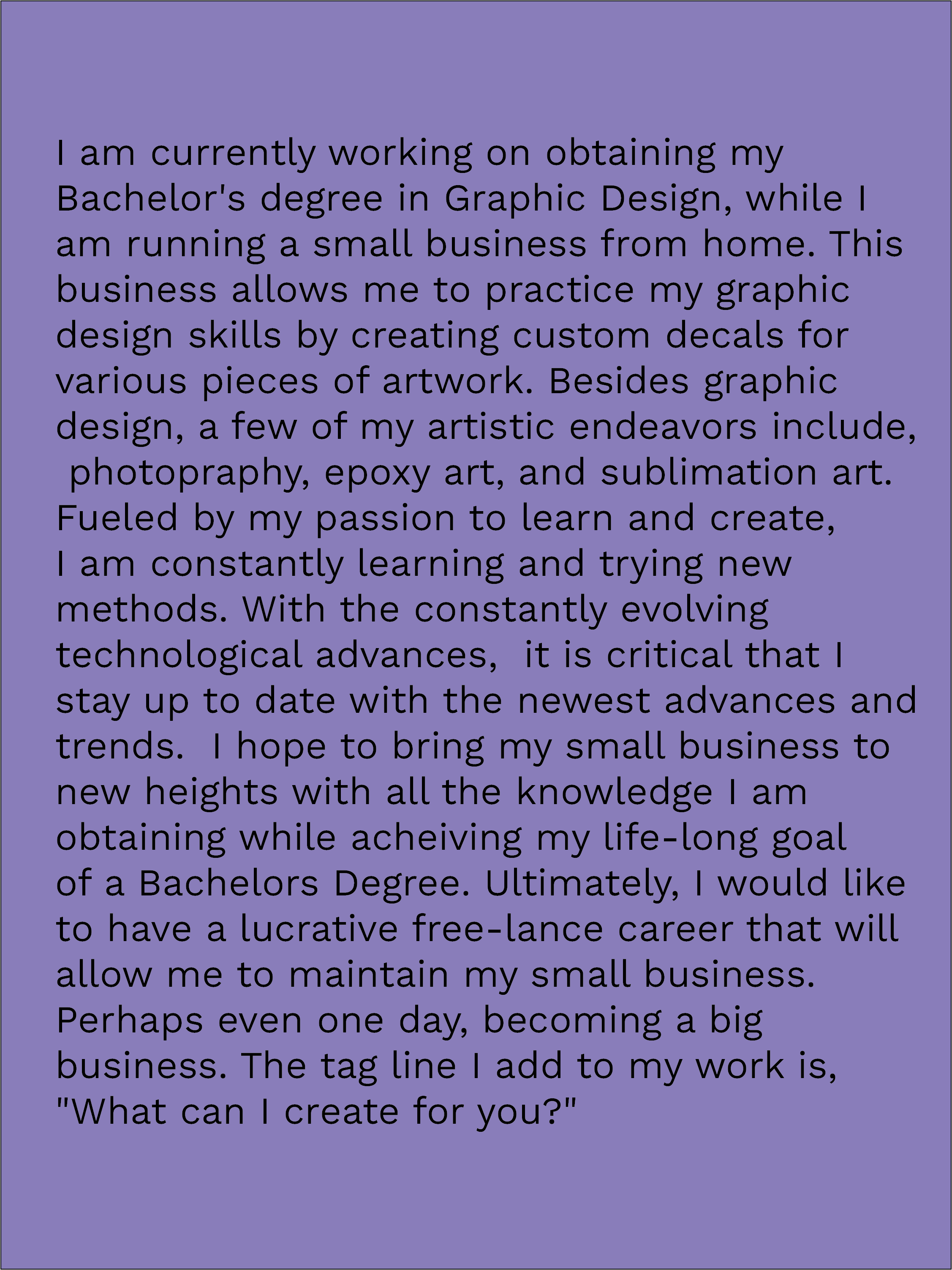 About Me Information