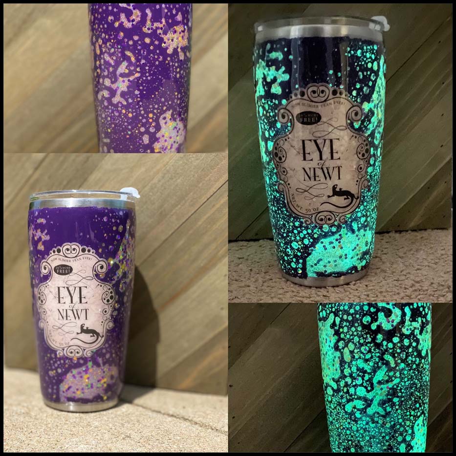 Glow-in-the-dark, epoxy art