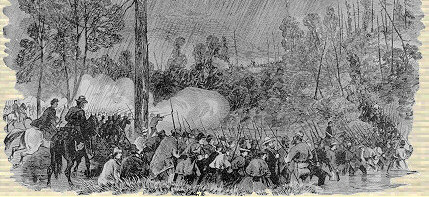 Battle at Corrick's Ford.